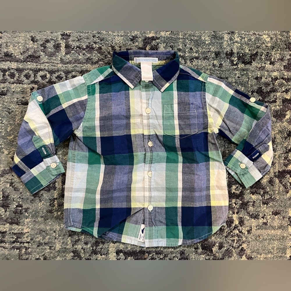 Janie & Jack Plaid Boys Shirt 18-24 months